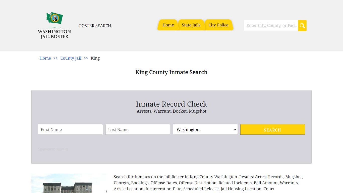 King County Inmates | Jail Roster Search
